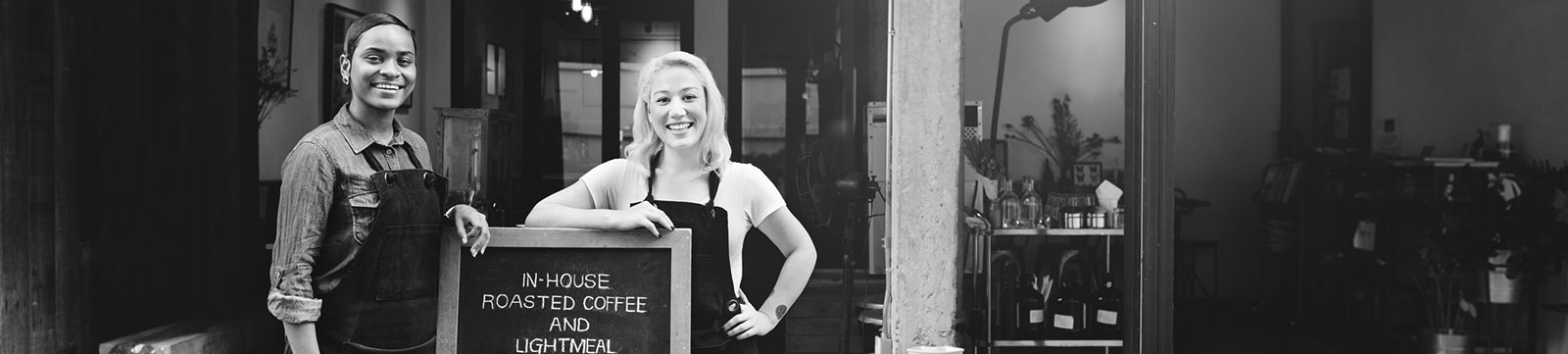 young women own coffee shop