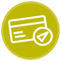 Icon illustration of a debit card