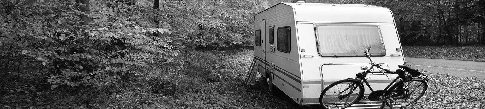 Motor home with bike on back