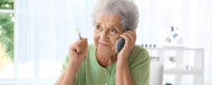 senior woman on phone